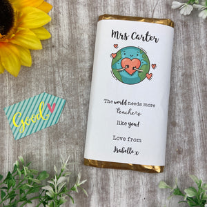 Personalised  Chocolate Bar Teacher Gift