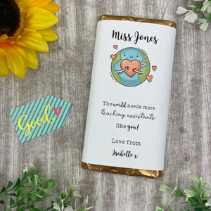 Personalised  Chocolate Bar Teacher Gift