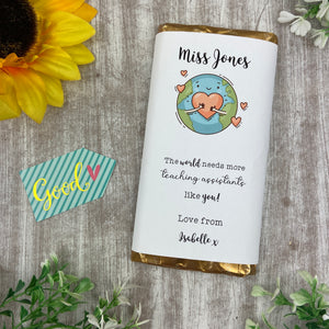 Personalised  Chocolate Bar Teacher Gift
