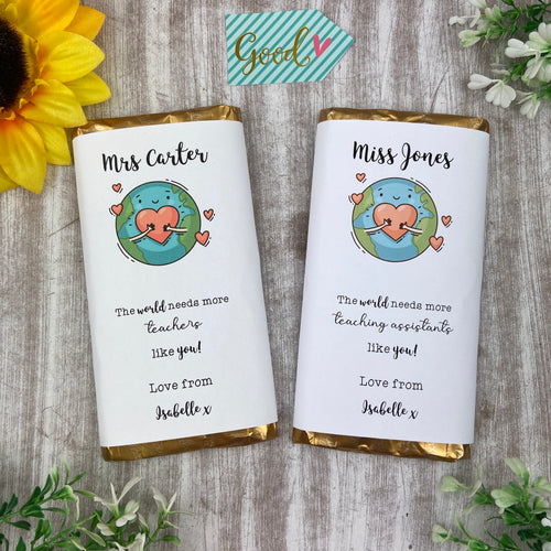 Personalised Chocolate Bar Teacher Gift-The Persnickety Co