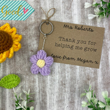 Load image into Gallery viewer, Personalised Teacher Flower Keyring
