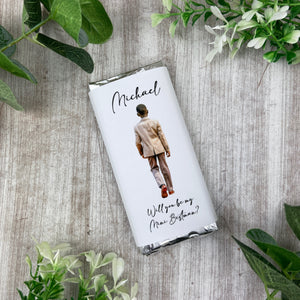 Personalised Page Boy Gift Mini Chocolate Bar