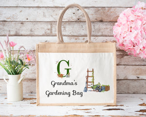 Personalised Jute Gardening Bag