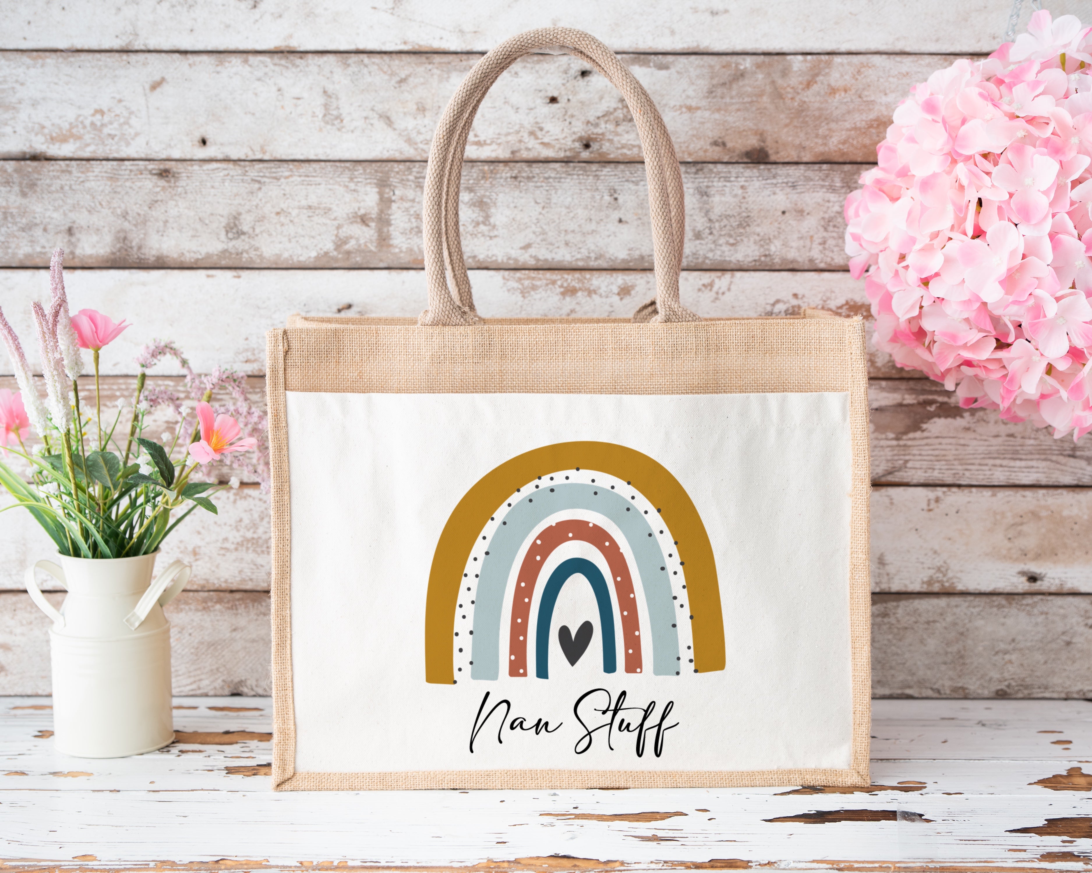 Rainbow Jute Bag – The Persnickety Co