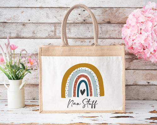 Rainbow Jute Bag-The Persnickety Co