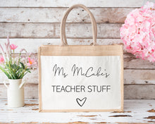 Load image into Gallery viewer, Personalised Teacher Jute Bag
