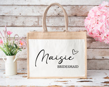 Load image into Gallery viewer, Jute Bridesmaid Bag-The Persnickety Co
