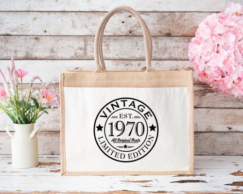 Birthday Jute Bag-The Persnickety Co