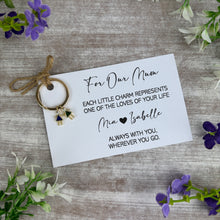 Load image into Gallery viewer, Personalised Mum Keyring with Children Charms-The Persnickety Co
