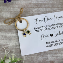 Load image into Gallery viewer, Personalised Mum Keyring with Children Charms
