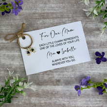 Load image into Gallery viewer, Personalised Mum Keyring with Children Charms
