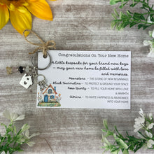 Load image into Gallery viewer, New Home Crystal Keyring
