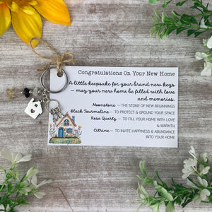 New Home Crystal Keyring