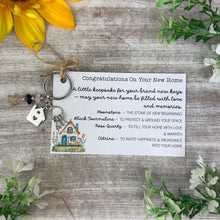 Load image into Gallery viewer, New Home Crystal Keyring

