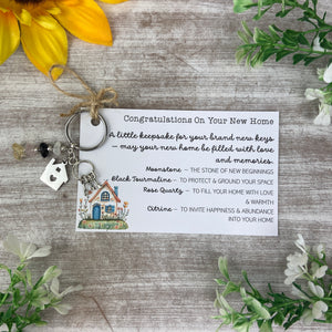 New Home Crystal Keyring