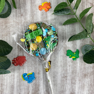 Personalised Dinosaur Chocolate Lollipop