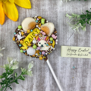 Easter Personalised Belgian Chocolate Lollipop-The Persnickety Co