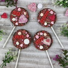 Load image into Gallery viewer, Personalised Valentines Chocolate Lollipop-The Persnickety Co
