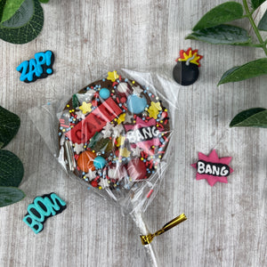 Personalised Superhero Chocolate Lollipop