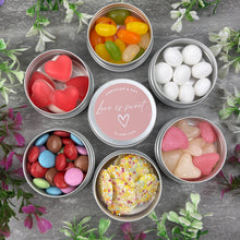 Load image into Gallery viewer, Love Is Sweet Wedding Favours | Personalised Sweet Tins

