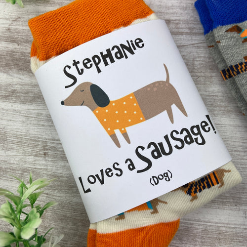 Dachshund Socks -Loves A Sausage! (dog)-The Persnickety Co