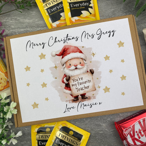 Personalised Teacher Christmas Gift Box - Tea & Biscuit Box-The Persnickety Co