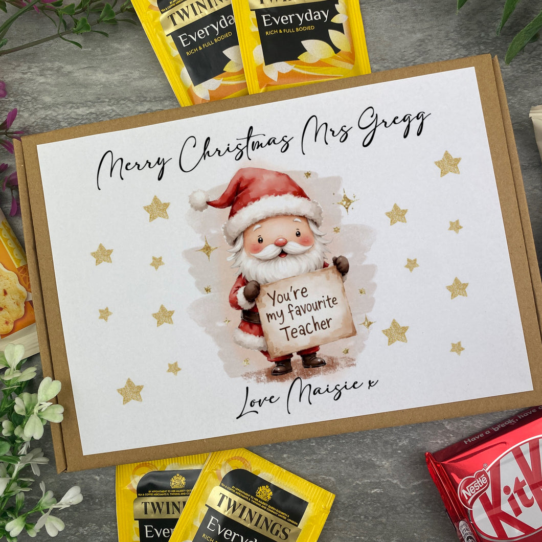 Personalised Teacher Christmas Gift Box - Tea & Biscuit Box-The Persnickety Co
