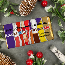 Load image into Gallery viewer, Merry Christmas Daughter In Law Novelty Personalised Chocolate Bar-The Persnickety Co

