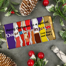 Load image into Gallery viewer, Merry Christmas Daughter In Law Novelty Personalised Chocolate Bar
