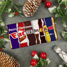 Load image into Gallery viewer, Merry Christmas Father In Law Novelty Personalised Chocolate Bar-The Persnickety Co
