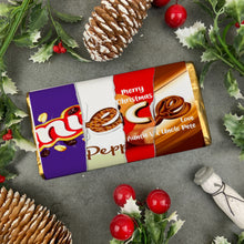 Load image into Gallery viewer, Merry Christmas Niece Novelty Personalised Chocolate Bar-The Persnickety Co

