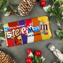 Load image into Gallery viewer, Merry Christmas Stepmum Novelty Personalised Chocolate Bar-The Persnickety Co
