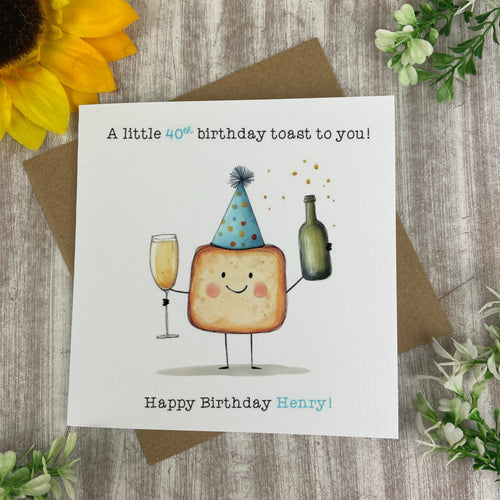 Personalised Birthday Toast Card-The Persnickety Co