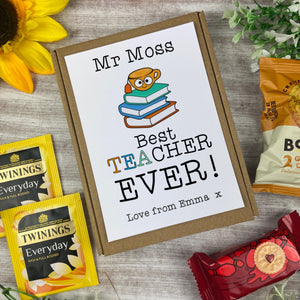 Best Teacher Ever Mini Tea and Biscuits Box