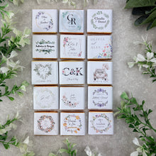 Load image into Gallery viewer, Personalised Floral Wedding Chocolate Neapolitans – Elegant Wedding Favours (30 Floral Designs)
