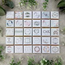 Load image into Gallery viewer, Personalised Floral Wedding Chocolate Neapolitans – Elegant Wedding Favours (30 Floral Designs)

