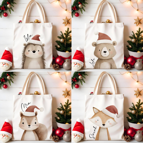 Personalised Christmas Tote Bag - Festive Friends-The Persnickety Co