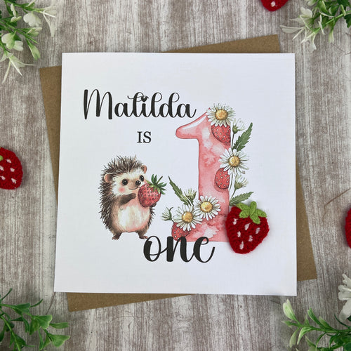 Personalised Hedgehog 1st Birthday Card-The Persnickety Co