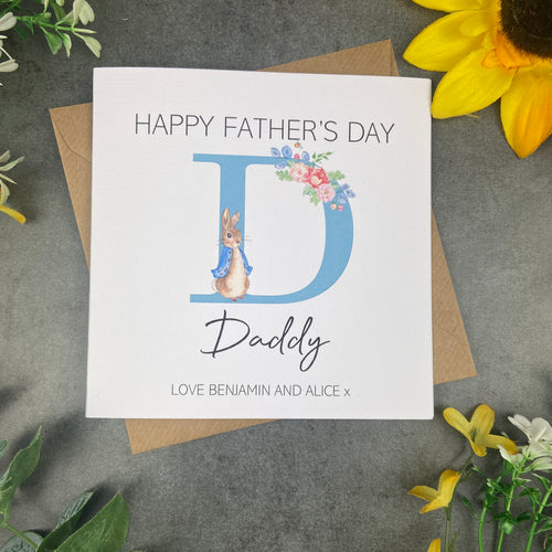 Personalised Rabbit Father's Day Card-The Persnickety Co