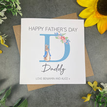 Load image into Gallery viewer, Personalised Rabbit Father&#39;s Day Card
