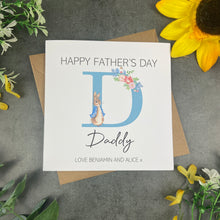 Load image into Gallery viewer, Personalised Rabbit Father&#39;s Day Card
