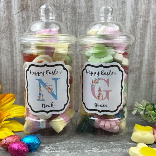 Personalised Easter Rabbit Sweet Jar-The Persnickety Co