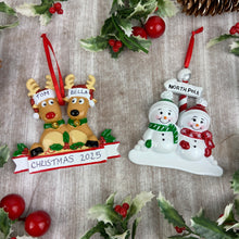 Load image into Gallery viewer, Countdown to Christmas Offer!! Couples Personalised Christmas Ornament
