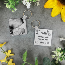 Load image into Gallery viewer, Daddy Personalised Keyring - I love you to the moon and back-The Persnickety Co
