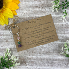 Load image into Gallery viewer, Crystal Keyring for Mum
