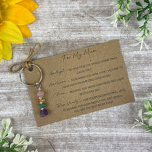 Load image into Gallery viewer, Crystal Keyring for Mum

