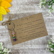 Load image into Gallery viewer, Crystal Keyring for Mum
