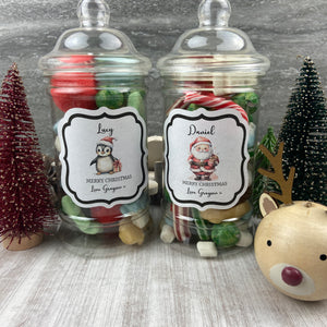 Personalised Christmas Sweet Jar