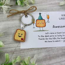 Load image into Gallery viewer, Here’s A Little Toast To An Awesome Dad Keyring
