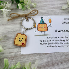 Load image into Gallery viewer, Here’s A Little Toast To An Awesome Dad Keyring
